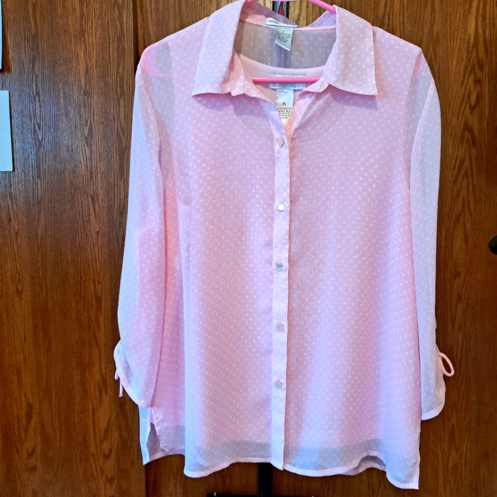 EUC Dotted Blouse & Tank Set, Size L